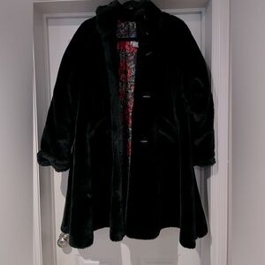 Vintage Emerald Green Faux Fur Jacket in Emerald Green